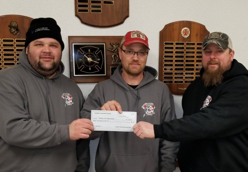 Haunted House Donation to Fire Department
